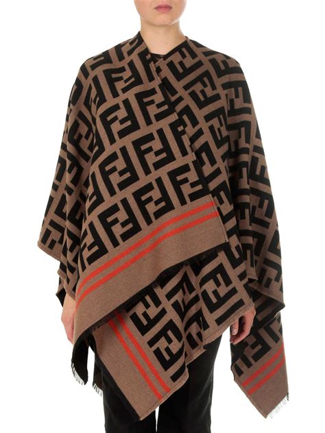 fendi poncho sale|fendi silk scarf women's.